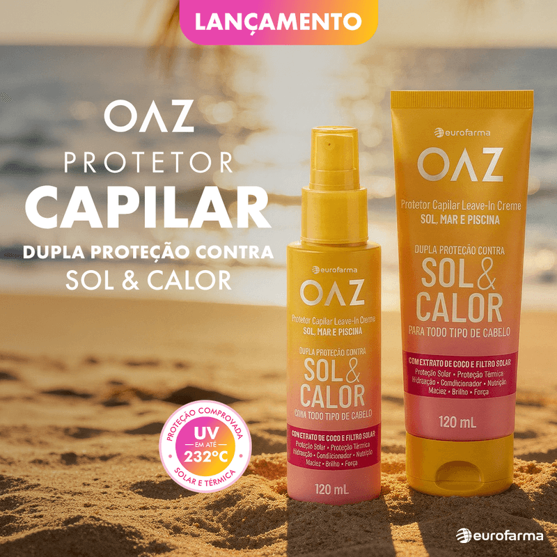 Protetor Capilar Spray Sol&Calor Leave-In OAZ 120ml - OAZ