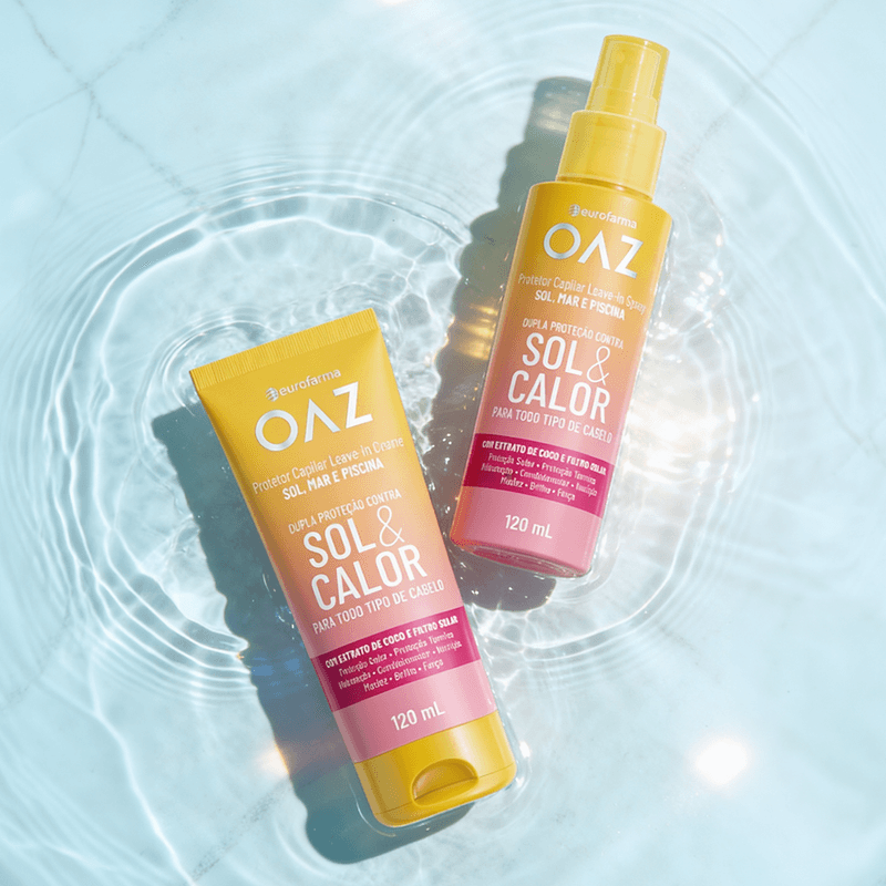 Protetor Capilar Spray Sol&Calor Leave-In OAZ 120ml - OAZ