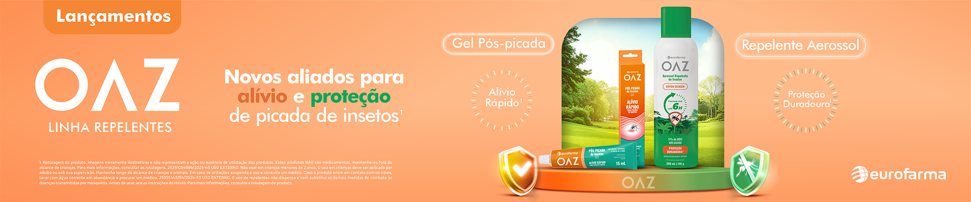 OAZ Linha Repelentes - Novos aliados para alívio e proteção de picada de insetos